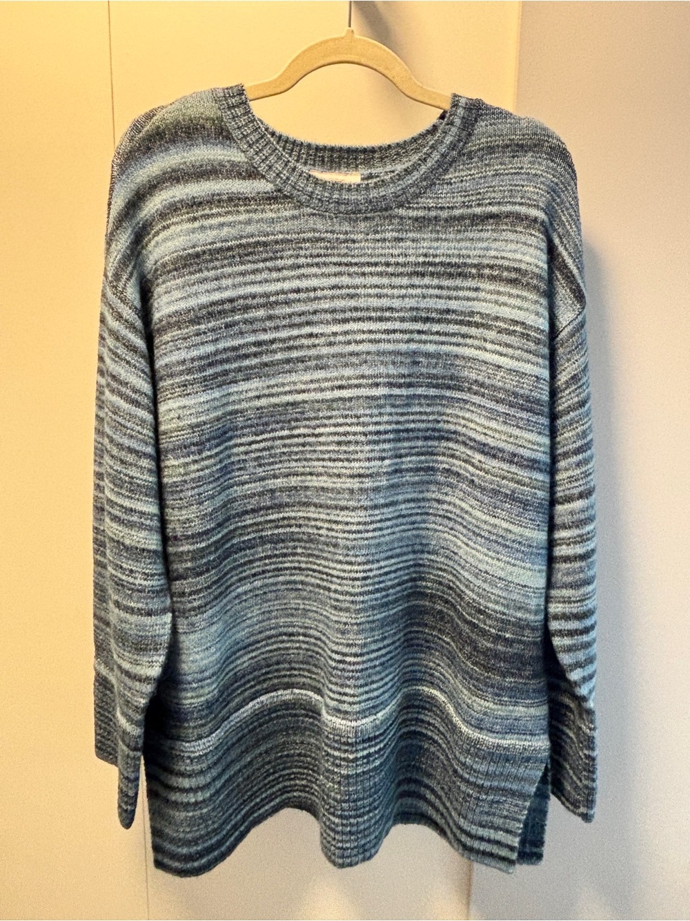 NWT Loft Striped Crewneck Sweater in Blue XL